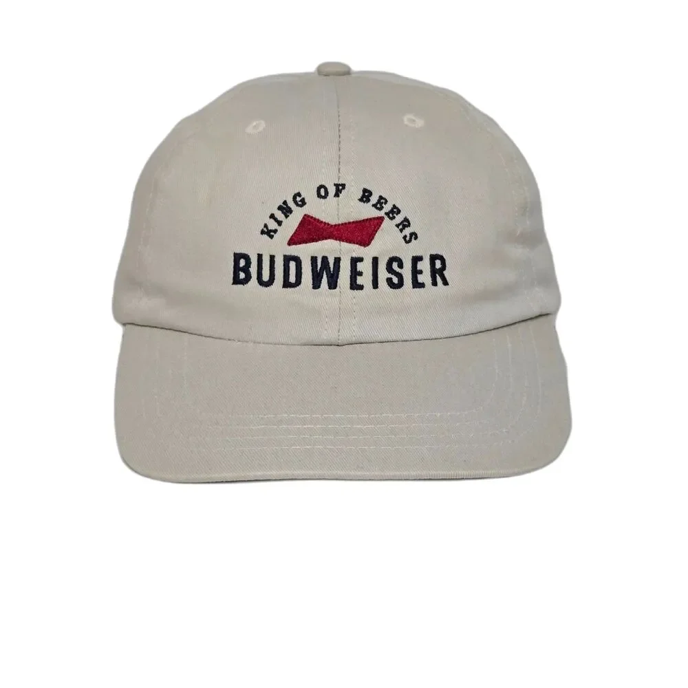 Budweiser King of Beers Dad Hat | Official Product | Tan Khaki | Adjustable Size